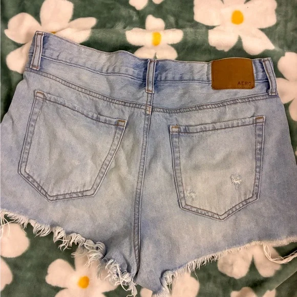 Aeropostale Light Blue Ripped Jean Shorts - Picture 4 of 4